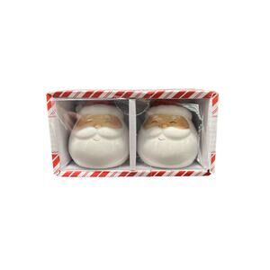 Pair of Santa Head Salt and Pepper Shakers - New in Box